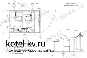 Модульная котельная МКУ 500 с 2 котлами 250 кВт 1 категории
